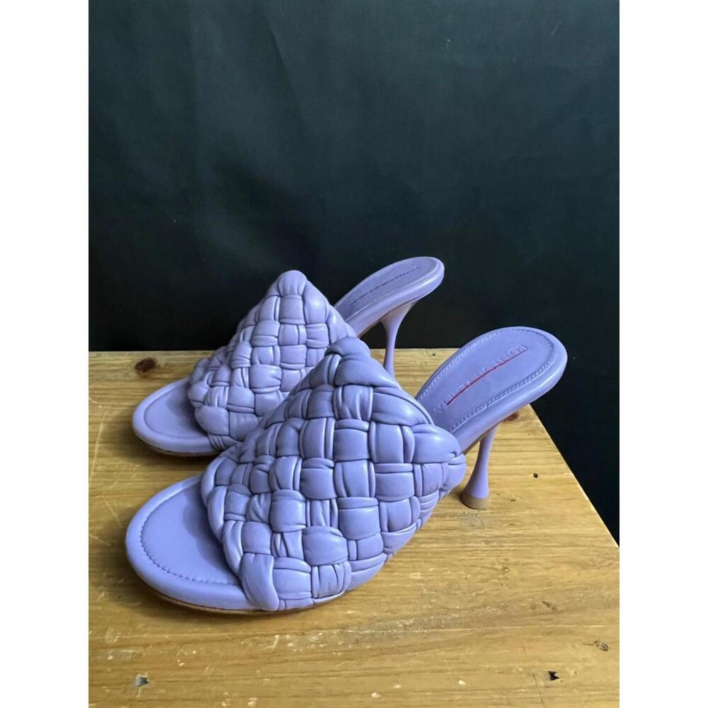NWOB Bottega Veneta DOT WOVEN LEATHER MULES IN WISTERIA(PURPLE) EU 36 US 6 $1950
